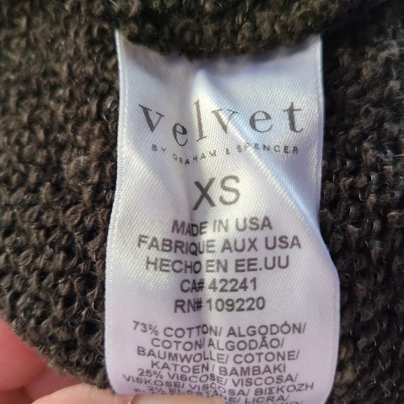 Olive Green Crochet LS Top XS - Picture 7 of 7